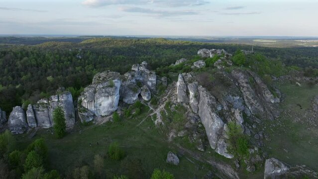 Zborow Mountain in the entire Krakow Czestochowa Upland, Poland