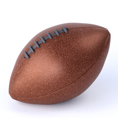 American football isolated on white background. 3d-rendering