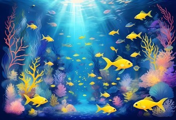 Happy Ocean day Background theme for post,social media 