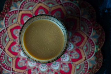 Karak Milk Chai famous indian tea. Karak Chai. Milk Tea
