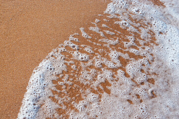 Sea shore, illuminated by the sun, toned.