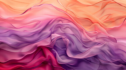 Abstract Waves of Colorful Sand Dunes in Artistic Rendering
