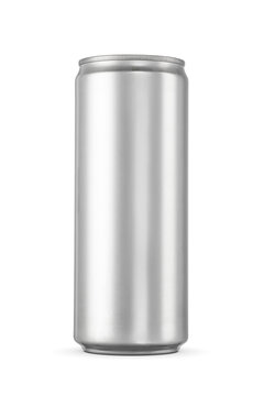 330ml clean aluminum beverage drink soda sleek can isolated. Transparent PNG image.