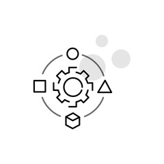 Obraz premium Material Synthesis Inverse Vector Icon Design