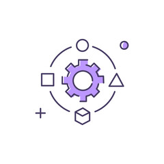 Material Synthesis Inverse Vector Icon Design