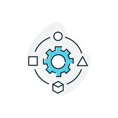 Material Synthesis Inverse Vector Icon Design