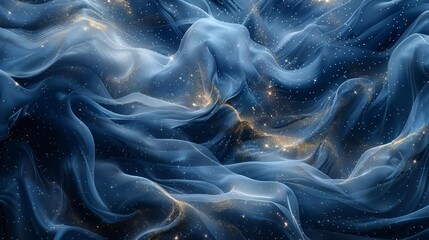 An ethereal blue and gold nebula. The perfect backdrop for a sci-fi movie.