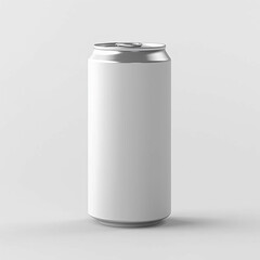 a white tin can soda bottle mockup without label