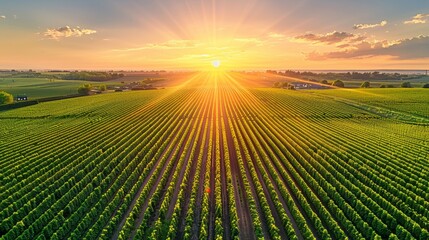 Ripe hop field perfectly captures the bountiful harvest for enthusiastic brewers and photographers