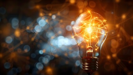 Bright Ideas Illuminated: Circuitry Merging Inside Light Bulb. Concept Artificial Intelligence Revolution, Digital Anthropology, Future of Work, Virtual Reality Exploration, Cybersecurity Trends
