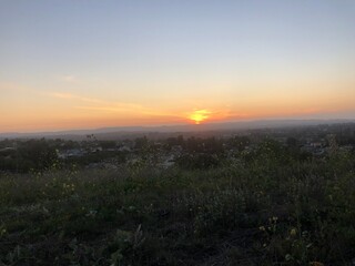 sunset in the mountains