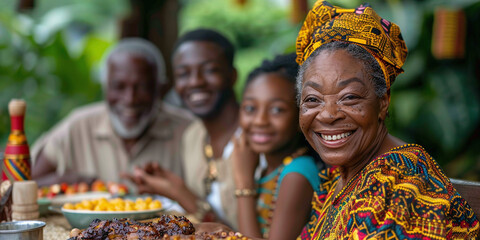 Juneteenth Family Barbecue Celebration, african american ethnicity.