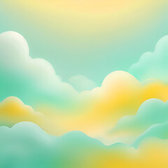 Yellow and mint color gradation background texture
