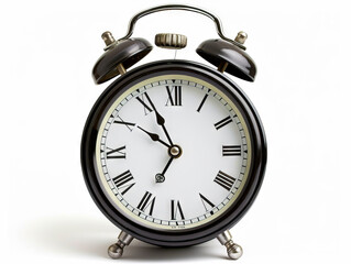 An alarm clock is shown on a white background.