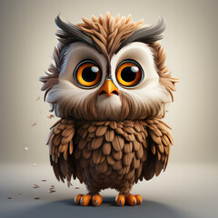 Obraz premium Watercolor Merlin owl, clipart Illustration, Generative Ai