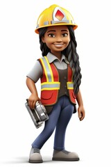 Construction worker wearing hardhat and safety vest