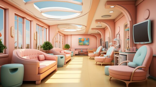 A Mid Century Modern Hospital Waiting Room