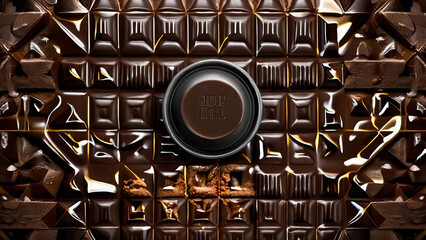 Dark bitter chocolate bar close-up. Top view point, full frame.
 - obrazy, fototapety, plakaty