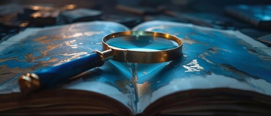 Closeup of a magnifying glass on an open book, emphasizing the importance of paying attention to details in education