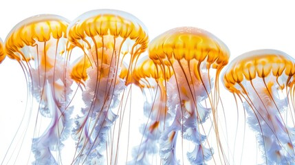 A group of jellyfish photographed in the waters of the Monterey Bay