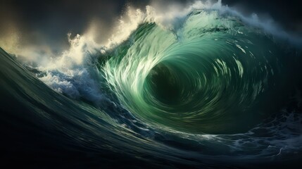 Surf wave in ocean
