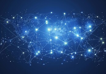 World map symbolizing interconnectedness in social networks, illustrating globalization's impact on business.