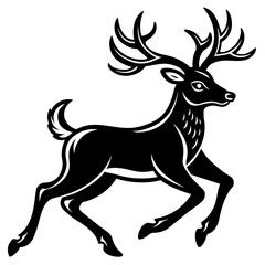 deer silhouette vector illustration