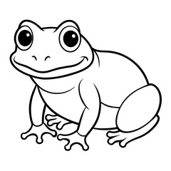 frog on white vector illustration