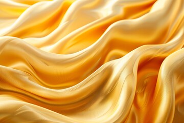A close up of a yellow silk fabric.
