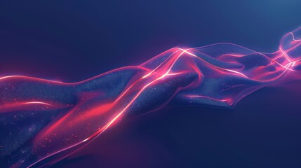 Obraz premium Neon wave effect. Abstraction for graphics design