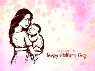 Happy Mother's day celebration elegant decorative background