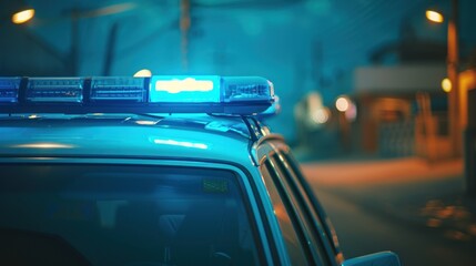 photo of police cars patrolling the street. AI generated