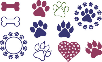 Fototapeta premium Animal Paw Prints