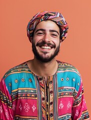 Obraz premium Close up portrait of a man laughing
