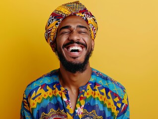 Obraz premium Close up portrait of a man laughing
