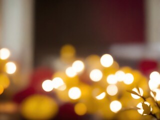 defocused christmas lights