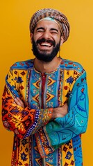 Obraz premium Close up portrait of a man laughing