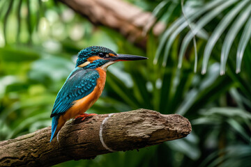 A beautiful kingfisher in its natural habitat