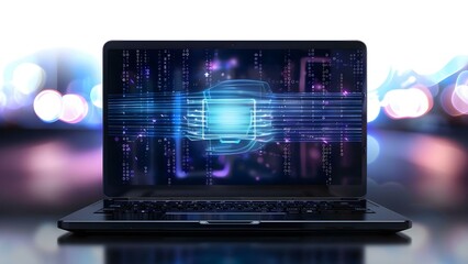 Protecting Data: Utilizing Laptop Encryption for Enhanced Privacy and Network Security. Concept Data Security, Encryption Techniques, Laptop Protection, Network Security, Privacy Measures