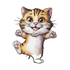 Close-up of brown British cats on a white background isolated