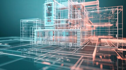 Obraz premium Sleek digital background in dark mode with subtle pulses of light, suitable for sophisticated software interfaces