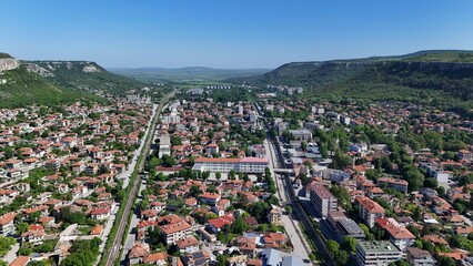 Provadia Bulgaria drone aerial city panorama