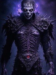 Fototapeta premium halloween skeleton with a skull