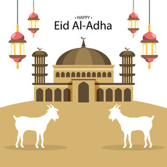 Realistic background for islamic eid al-adha celebration