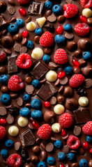 chocolate bark with red, white, and blue toppings for a patriotic snack