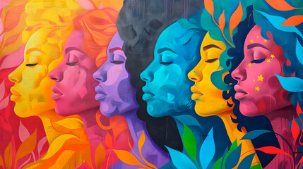 a mural for your local community center celebrating diversity and inclusivity