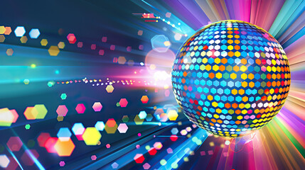 Disco ball with lights