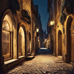 A Tranquil Stroll Through a Medieval Alleyway