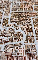 Obraz premium A large piece of paper with a maze on it.