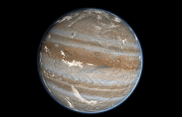 image of the Jupiter planet isolated in starless black space © DVisions